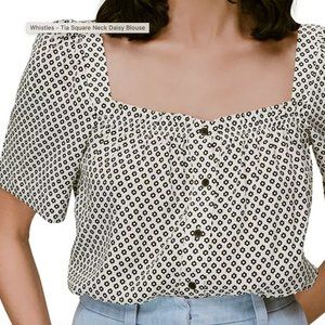 Tia Square Neck Daisy Blouse